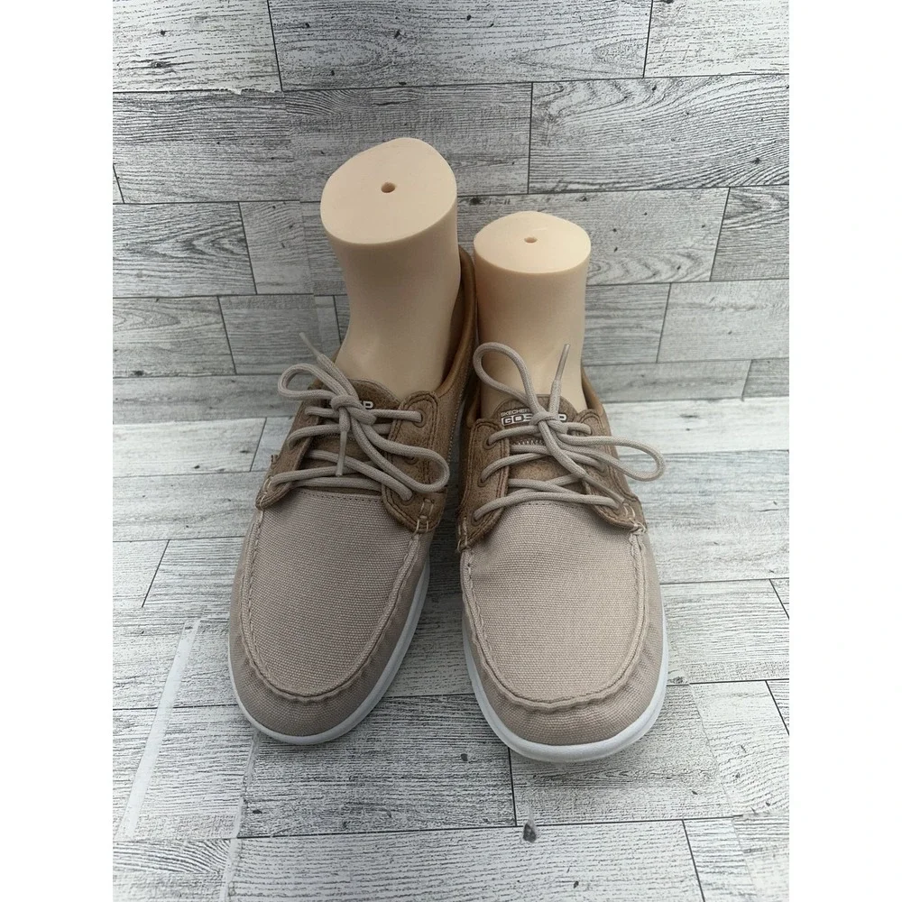 Skechers Go Walk Shoes Womens Size 7.5 Canvas Boat‎ Deck Comfort 14416